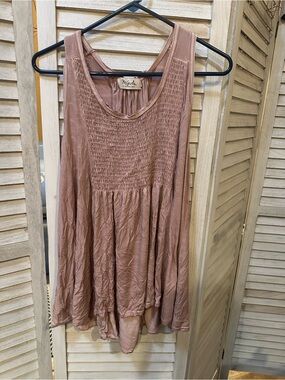 Material girls boutique Sleeveless Smocked Tank Top